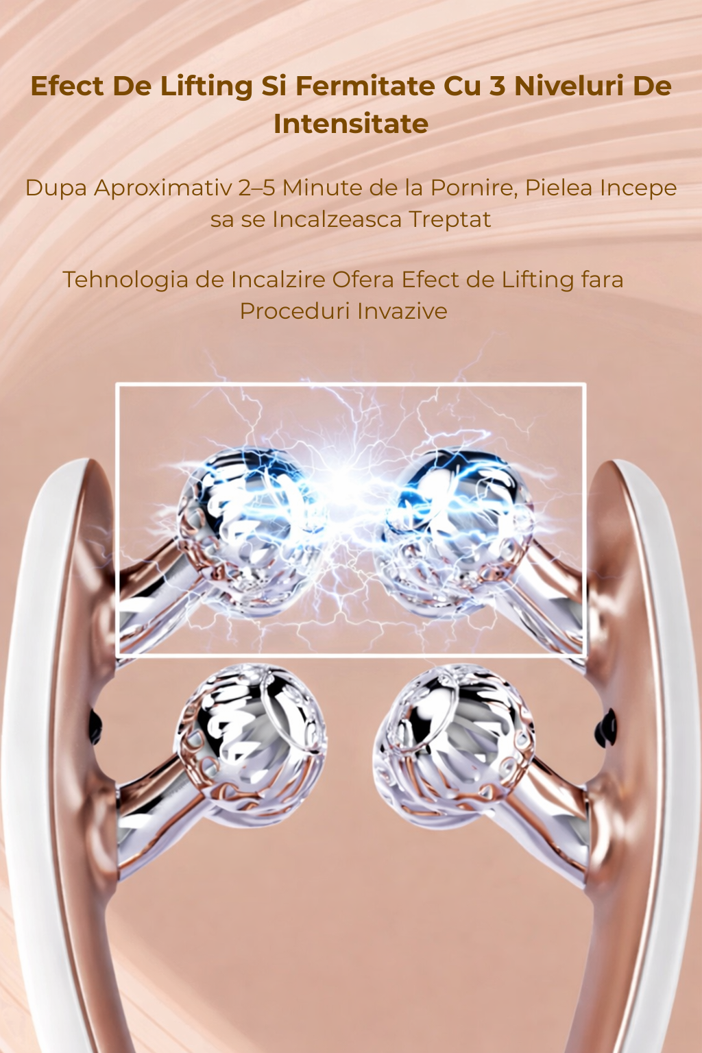 Aparat V-Shape pentru Sculptarea si Conturarea Fetei cu EMS RF si LED pentru Lifting