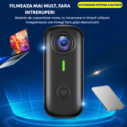 Mini Camera Video 1080P Full HD WiFi pentru Creatori de Continut si Vlog