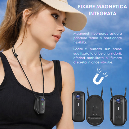 Mini Camera Video 1080P Full HD WiFi pentru Creatori de Continut si Vlog
