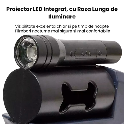 Lesa Dubla Retractabila 2 Caini Rotire 360 Grade Anti-Incurcare