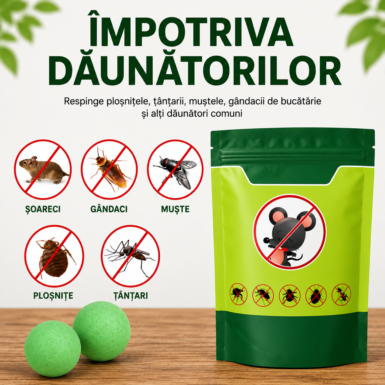 PESTGUARD™ 10 Tablete Repelente cu Acțiune Îndelungată Împotriva Dăunătorilor