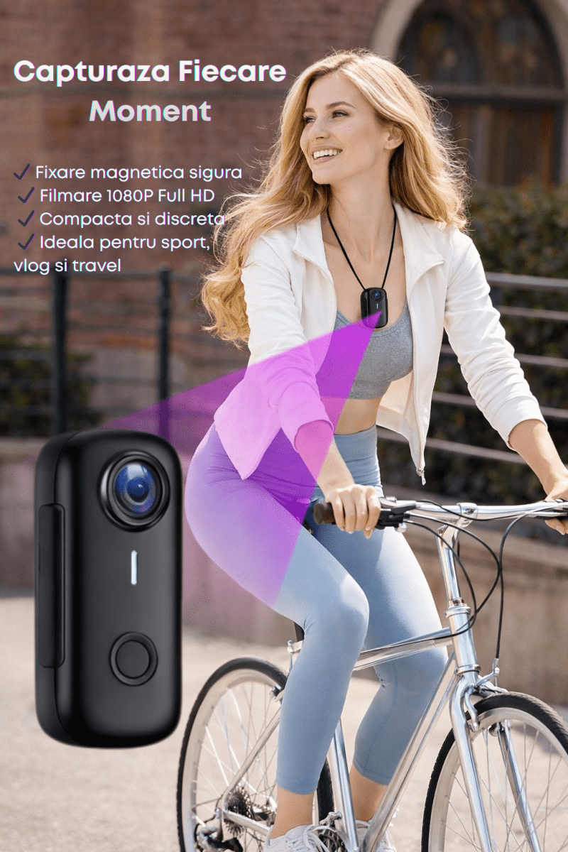Mini Camera Video 1080P Full HD WiFi pentru Creatori de Continut si Vlog - Azora Shop