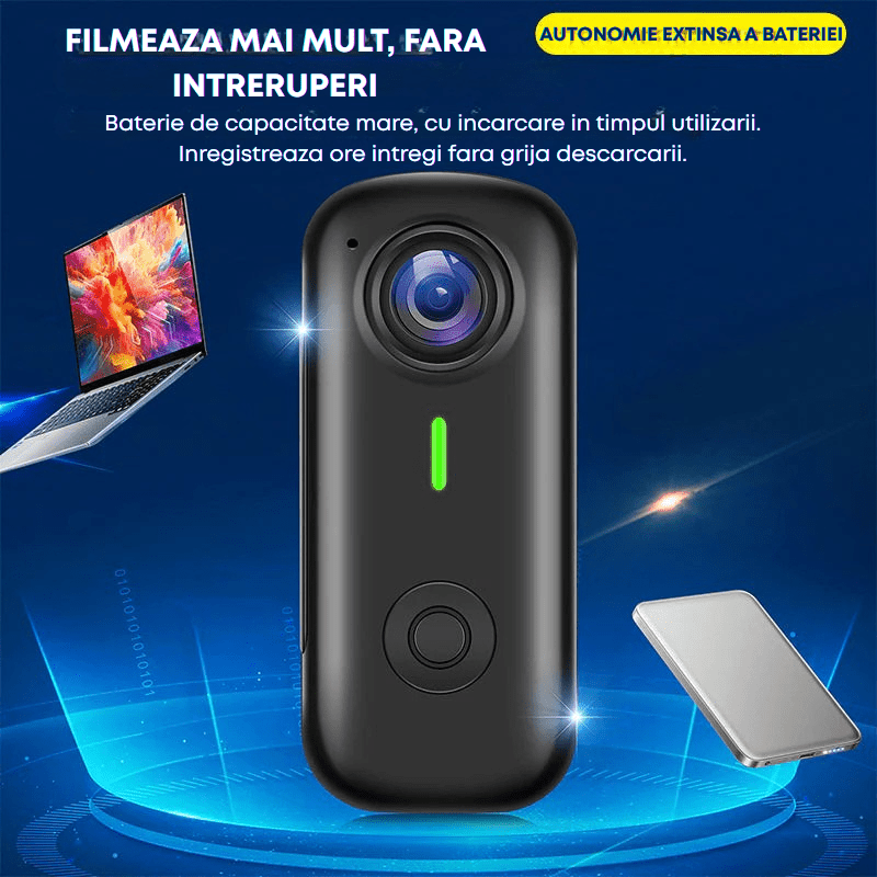 Mini Camera Video 1080P Full HD WiFi pentru Creatori de Continut si Vlog - Azora Shop