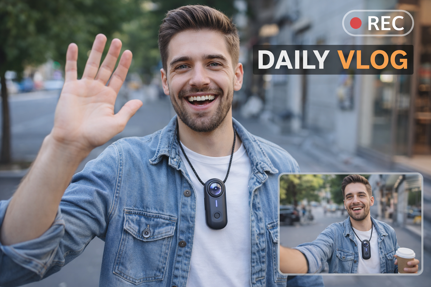 Mini Camera Video 1080P Full HD WiFi pentru Creatori de Continut si Vlog
